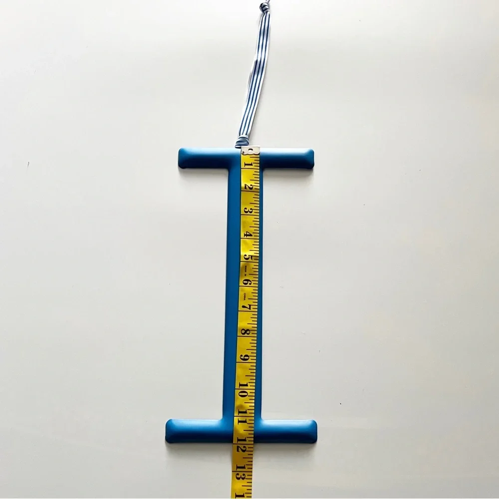 Letter “I” Decor - Blue Lightweight Metal